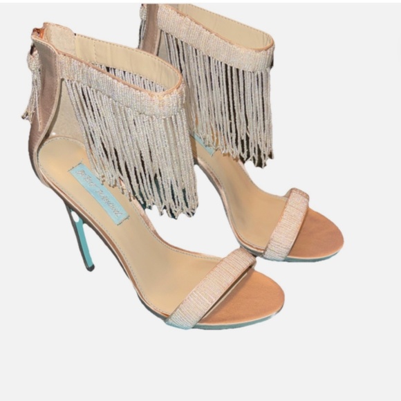 Blue by Betsey Johnson Grand Champ Satin Size 8 Worn Once - Picture 1 of 7